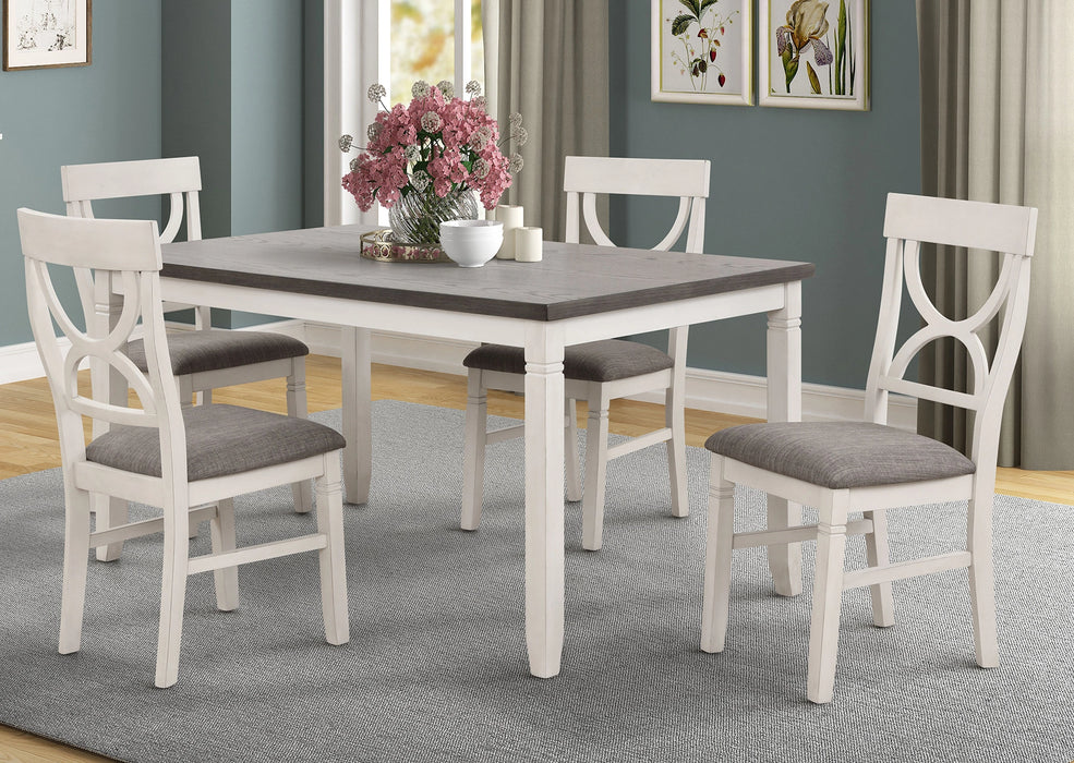 Anna Grey Dining Table W/ 4 Chairs