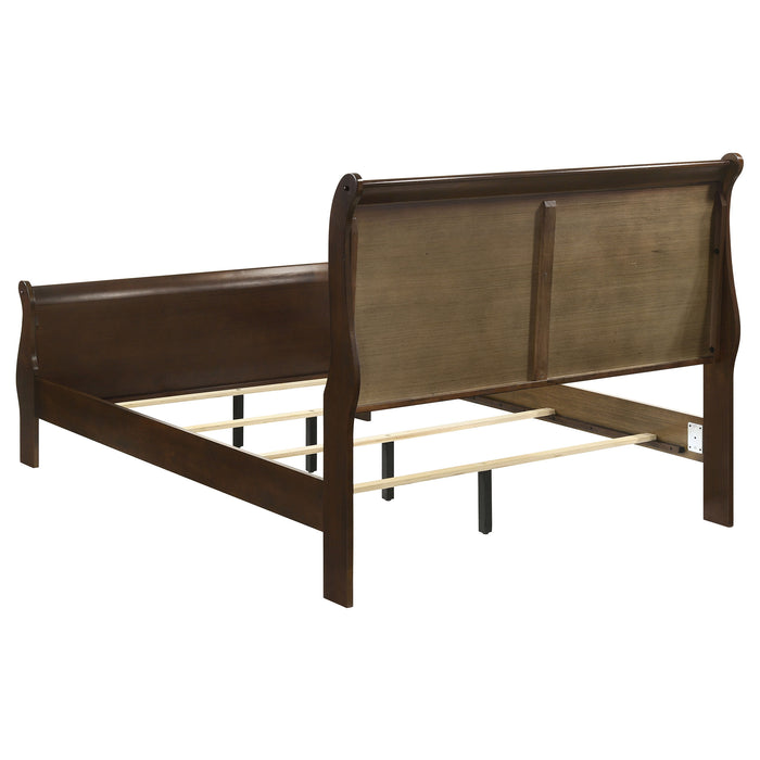 Louis Philippe Sleigh Panel Bed