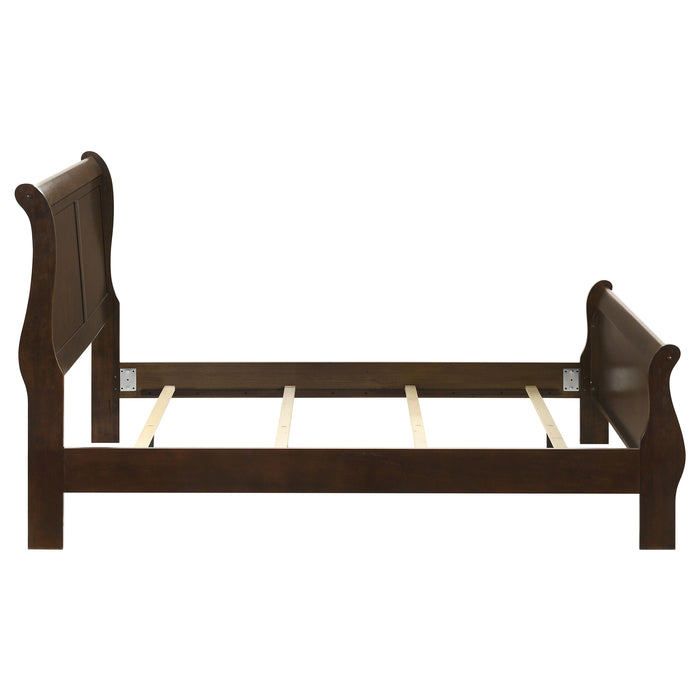 Louis Philippe Sleigh Panel Bed