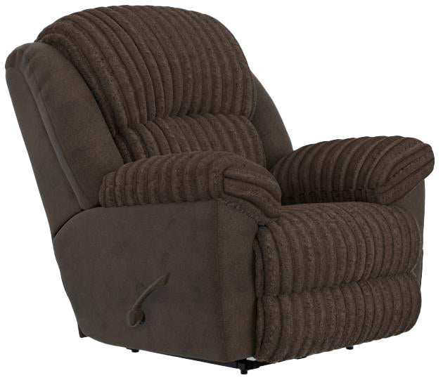 Shaggy Chocolate Rocker Recliner