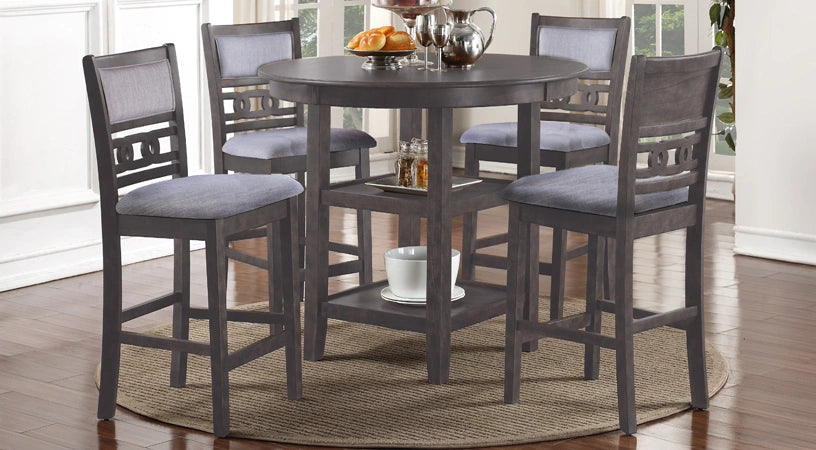Gia Grey Pub Table & 4 Chairs