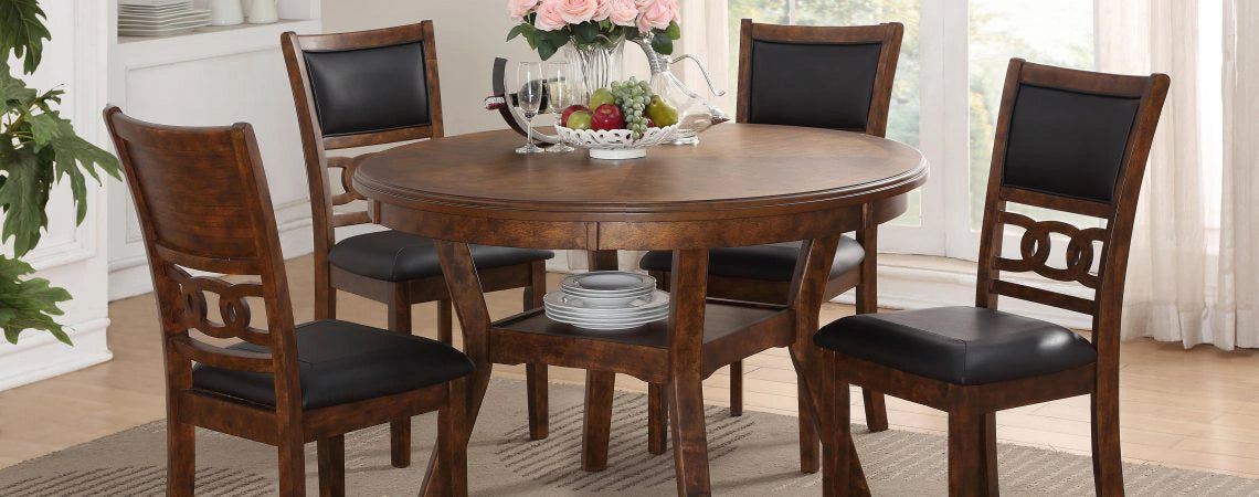 Gia Brown Dining Table & 4 Chairs