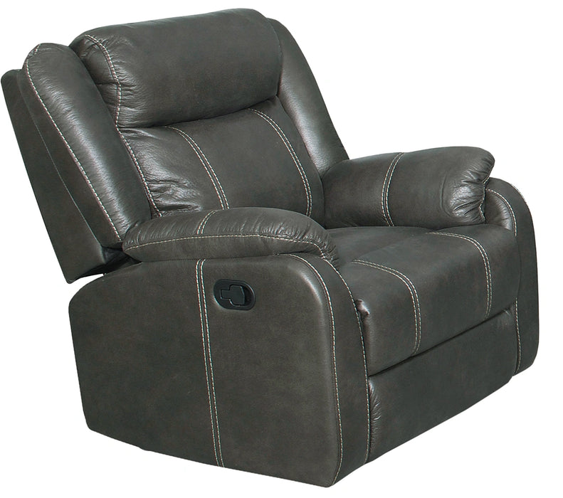 Gin Rummy Charcoal Chaise Glider Recliner