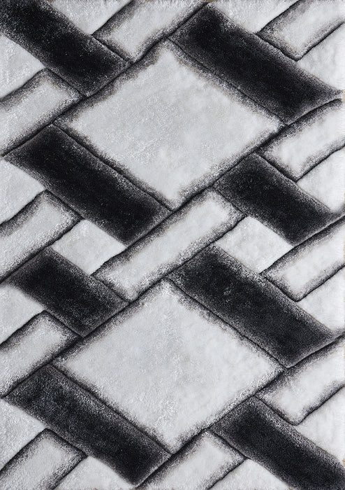 Black/White Rug Mateos Shag