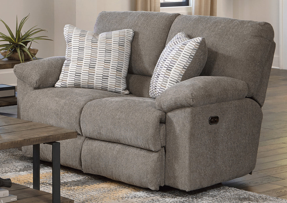 Tyler Pewter Power Reclining Loveseat