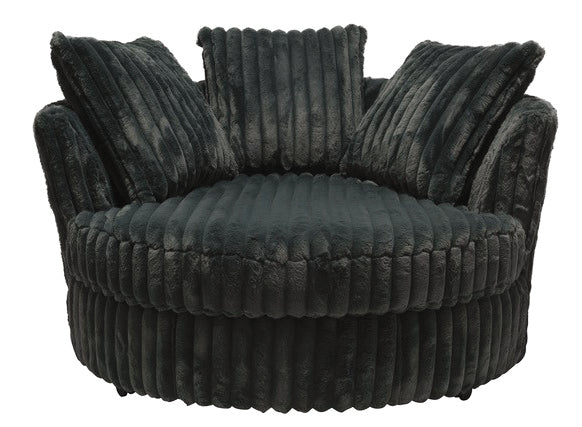 Galactic Charcoal Swivel Chair
