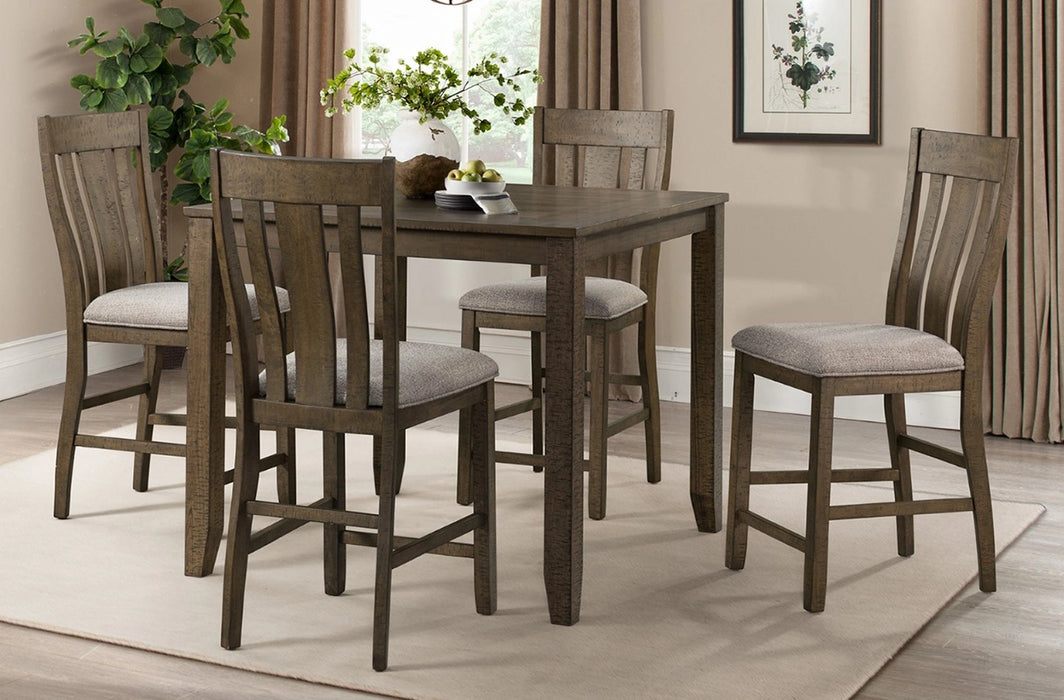 Everett Brown Pub Table W/4 Chairs