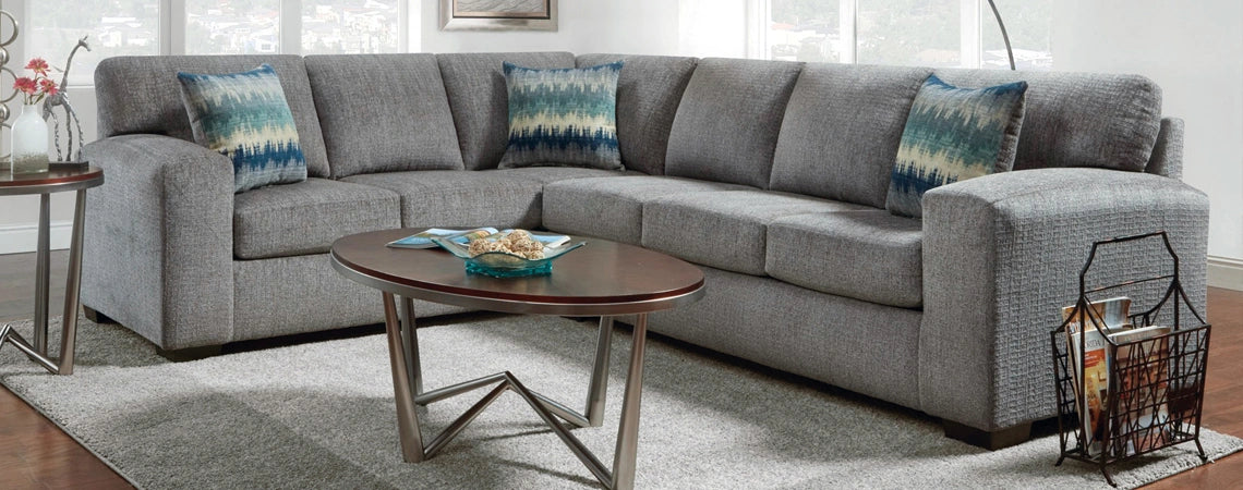 Silverton Pewter 2Pc Sectional