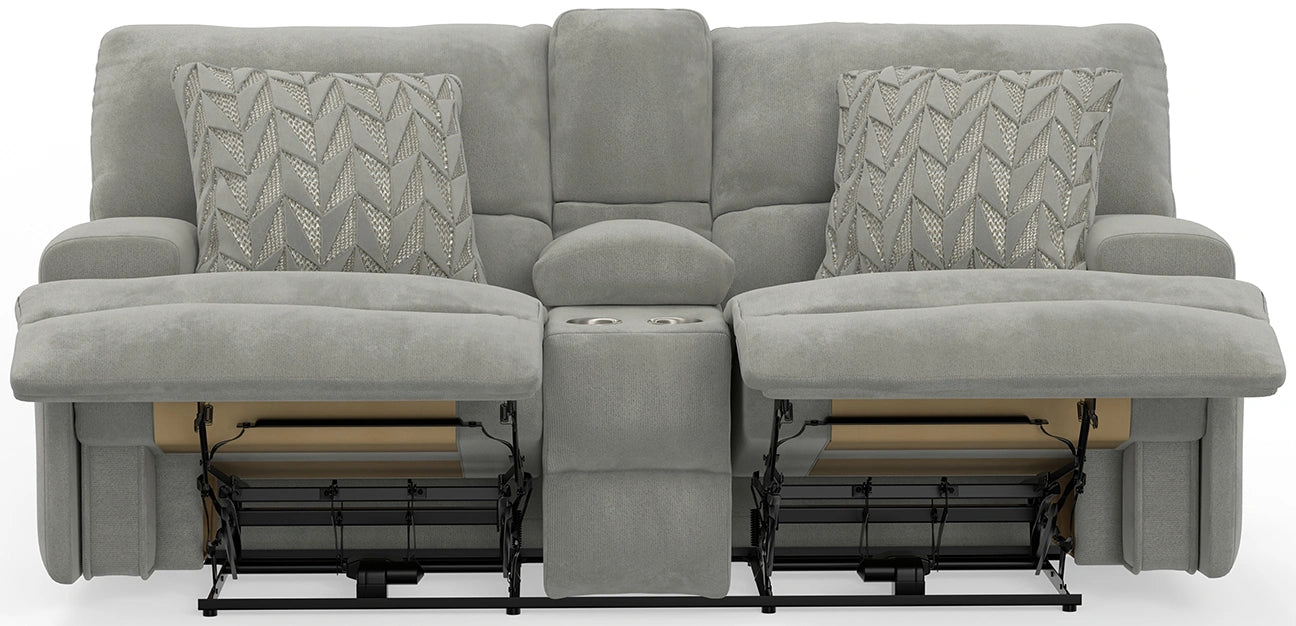 Renaldo Stone Zero Gravity Recining Loveseat W/Console