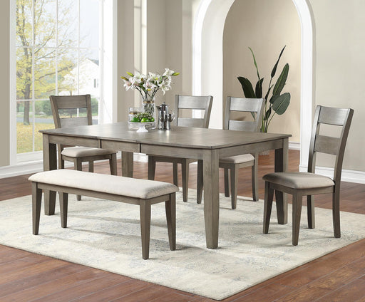 Clark Grey Dining Table, 4 Chairs & Bench image