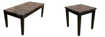 Black Faux Marble Cocktail Table & 2 Ends image