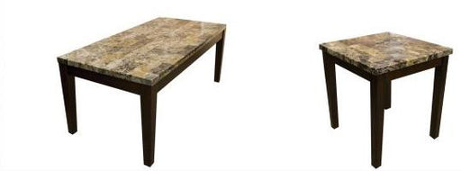 Breccia Faux Marble Cocktail Table & 2 Ends image