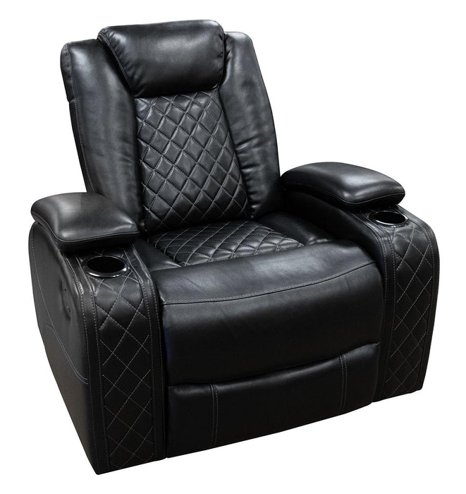 Omega Black Glider Recliner image