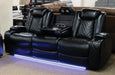 Omega Black Reclining Sofa image