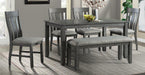 Hawthorne Grey Dining Table W/4 Chairs & Bench image