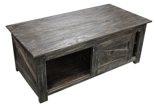 Barnwood Cocktail Table W/Sliding Barndoor image