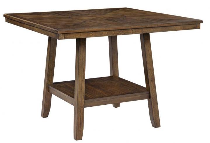 Seneca Brown Counter Height Table W/Lazy Susan image