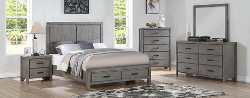 Copeland Gray Queen Storage Bed, Dresser, Mirror image