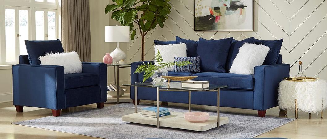 Indigo Blue Loveseat image