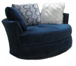 Groovy Navy Swivel Pod Chair image