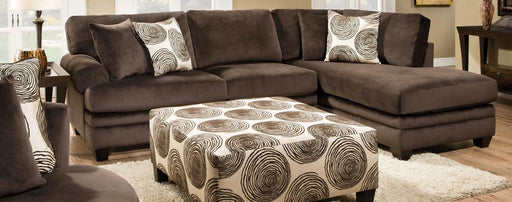 Big Swirl Ottoman (Groovy Chocolate) image