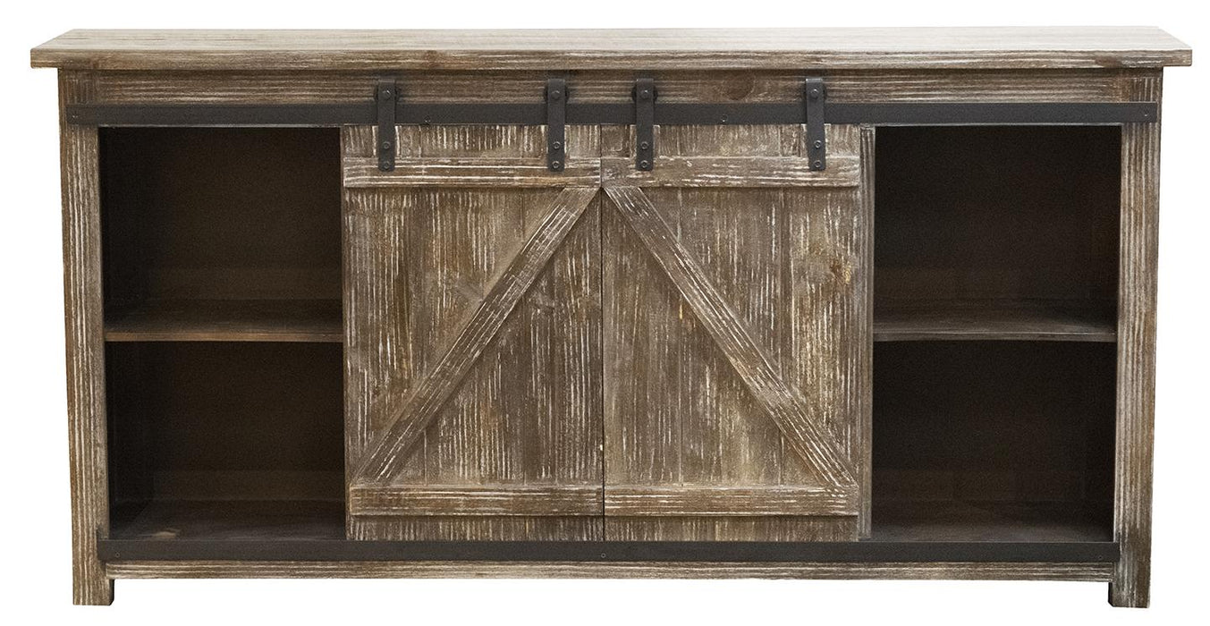 Barnwood 60In Tv Console W/Sliding Barn Door image