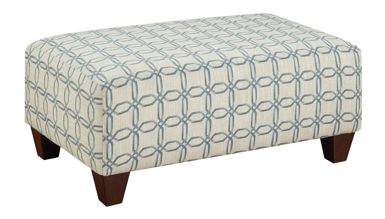 Lisa Denim Accent Ottoman (Lyla Doe) image