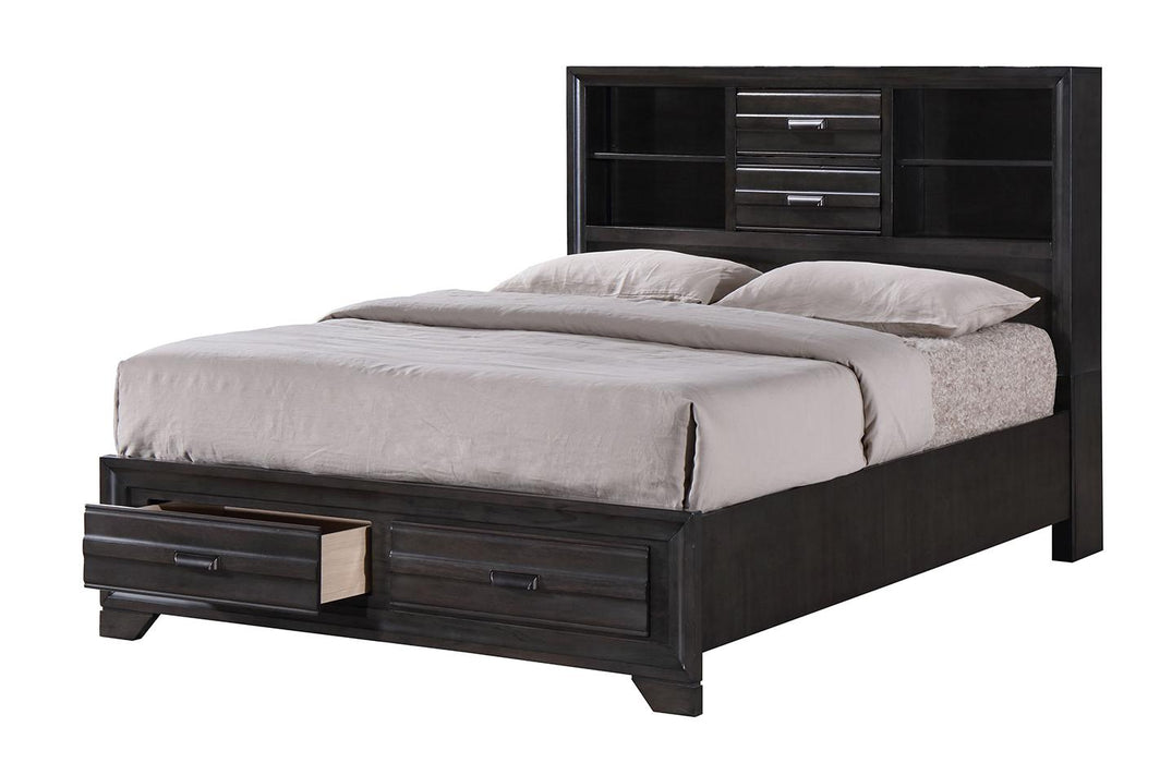 Antique Grey King Storage Bed image