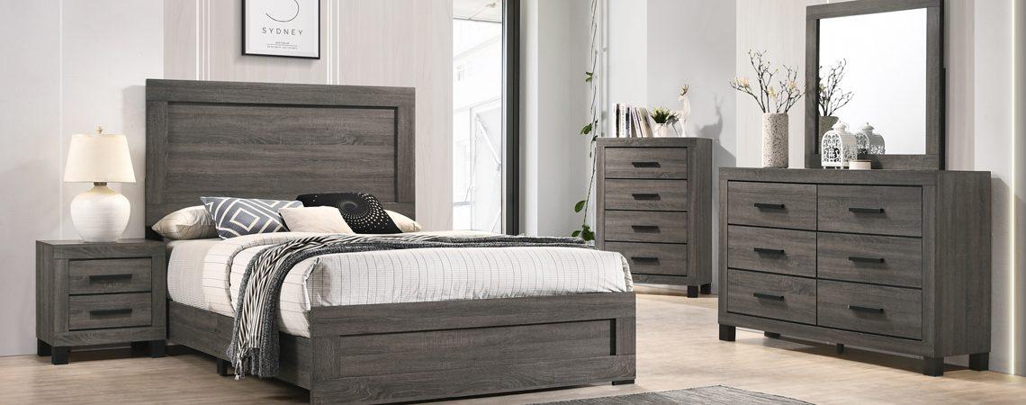 Salt Creek Grey Queen Bed, Dresser, Mirror image