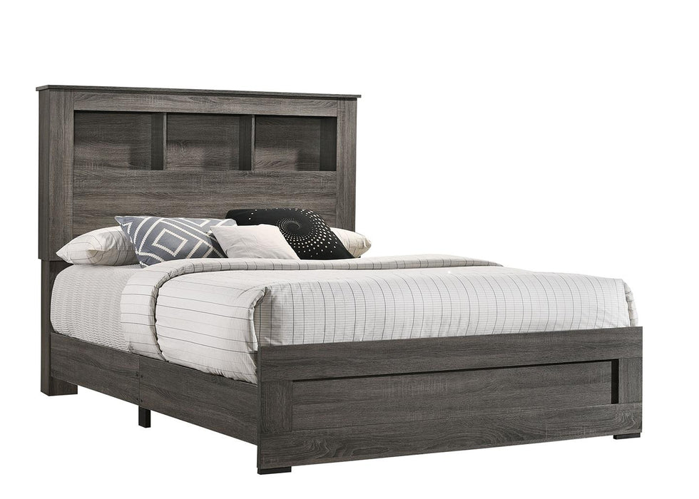 Salt Creek Grey Queen Bookcase Bed