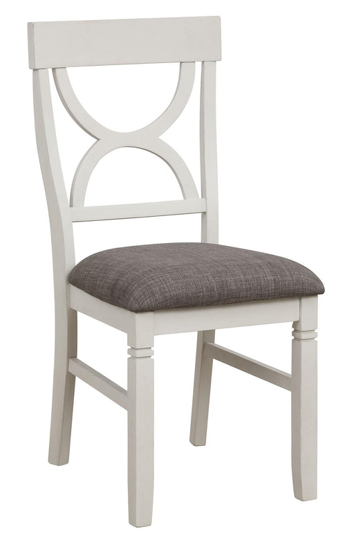 Anna Grey Side Chair W/Upholstered Seat image