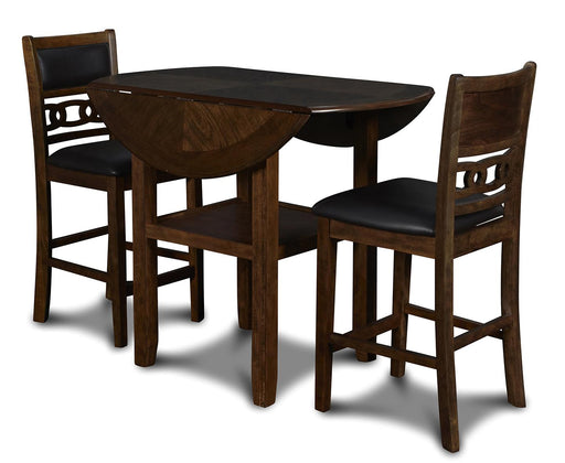 Gia Brown Pub Drop Leaf Table W/ 2 Chairs image