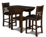 Gia Brown Pub Drop Leaf Table W/ 2 Chairs image