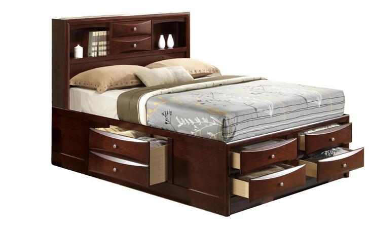 Emily Merlot King Storage Bed image