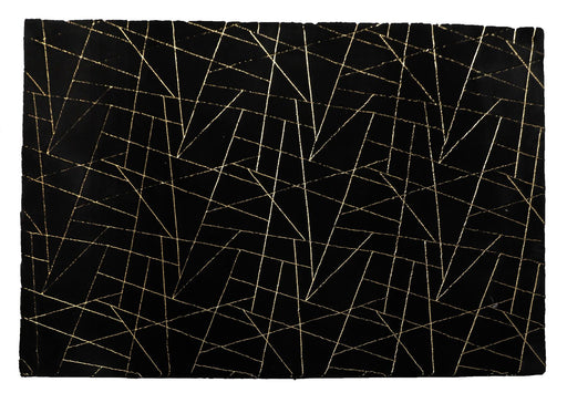 Black W/ Gold Accent Rug Emma Collection image