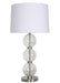 Glass & Steel Table Lamps 2Pc Set image