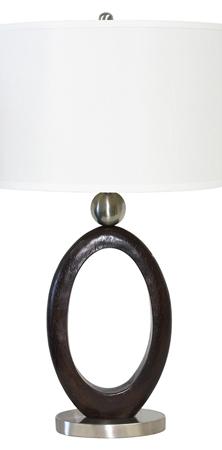 Steel & Wood Table Lamps 2Pc Set image