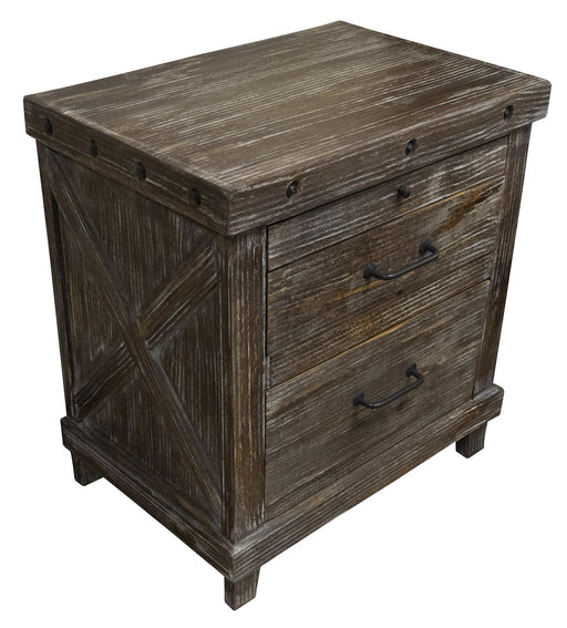 Industrial Barnwood Nightstand image