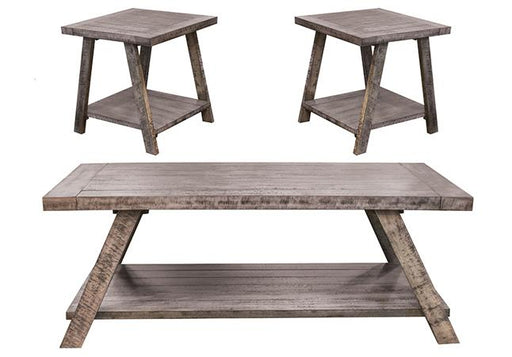 Cloud Gray Cocktail Table & 2 Ends image