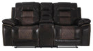 Commander Brown Rec Gliding Loveseat image