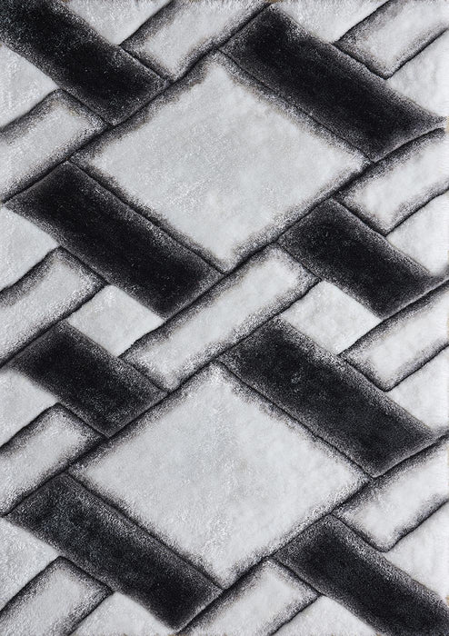 Black/White Rug Mateos Shag image