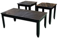 Faux Black Cocktail Table & 2 Ends image