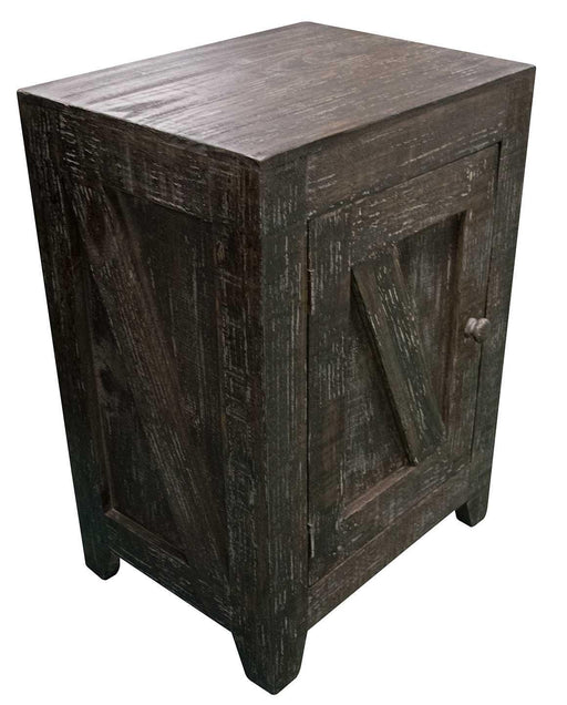 Barnwood End Table W/Barndoor image