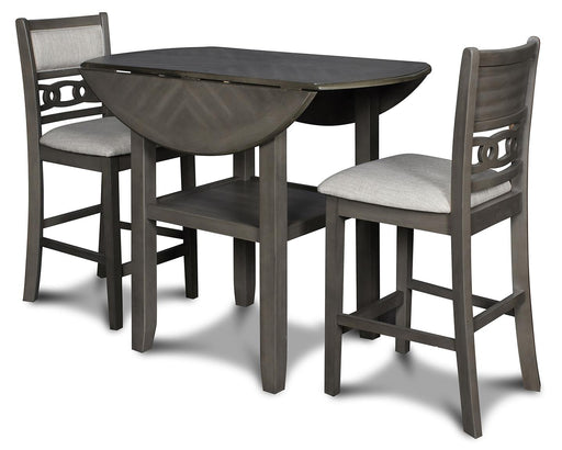 Gia Grey Pub Drop Leaf Table W/ 2 Chairs image