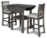 Gia Grey Pub Drop Leaf Table W/ 2 Chairs image