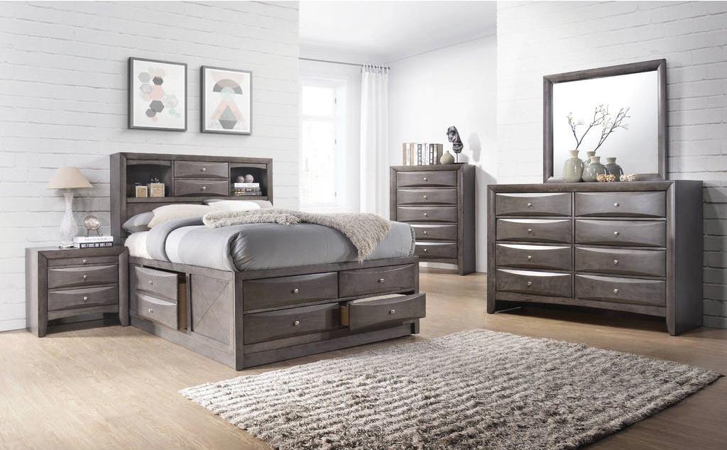 Emily Grey King Storage Bed image