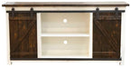 Rodeo White 60In Tv Console W/Sliding Barn Door image