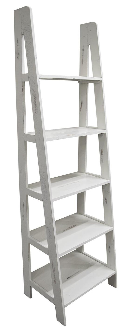 Nero White Ladder Bookcase image