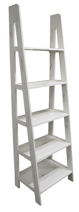 Nero White Ladder Bookcase