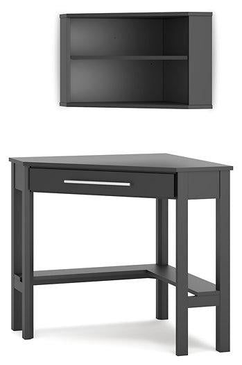 Otaska Home Office Corner Desk with Bookcase